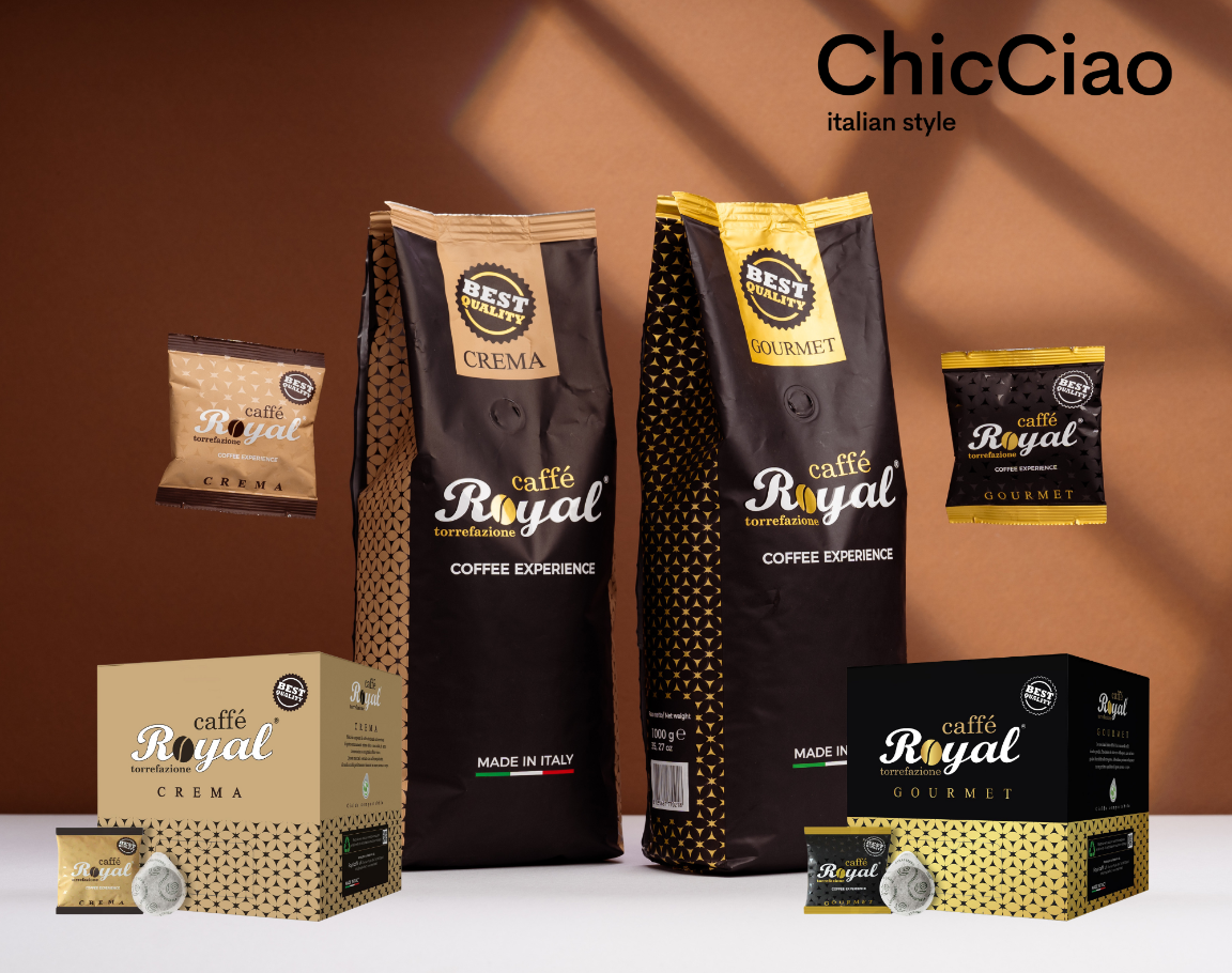 Café italien - Royal Caffé GOURMET (70% Arabica) dosettes compostables