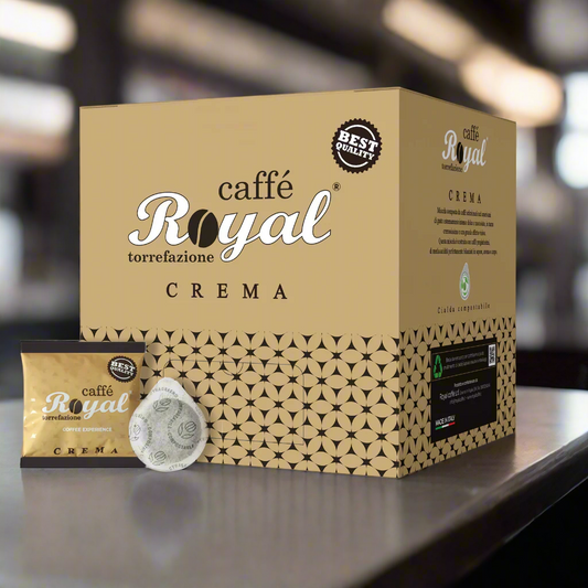 Café italien - Royal Caffé CREMA  (50% Arabica) dosettes compostables
